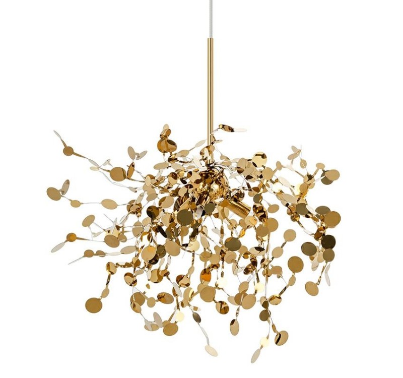 Lampa wisząca MONETE SINGLE złota - metal