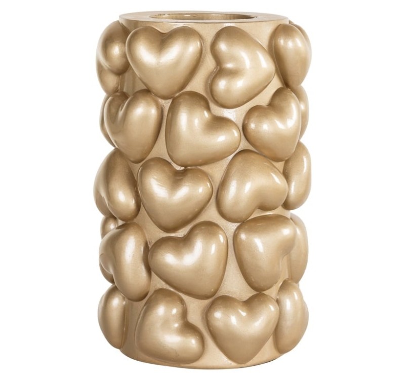 RICHMOND świecznik ANNE HEARTS L złoty