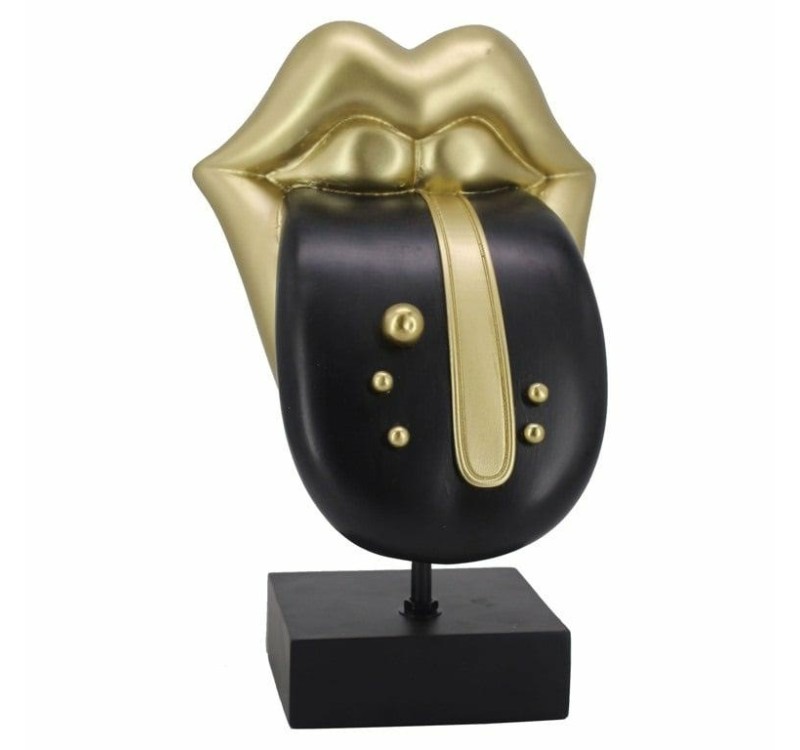 RICHMOND dekoracja TONGUE czarno-złota