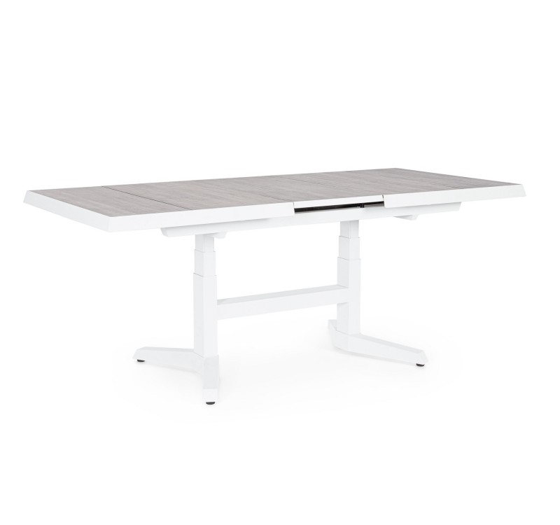 BIZZOTTO stół ogrodowy ROBERT biały /     rozkładany