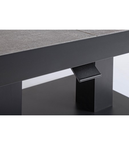 BIZZOTTO stół ogrodowy TRUMAN 140 szary   / regulowana wysokość