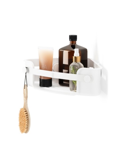 UMBRA półka narożna FLEX ADHESIVE biała