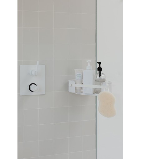 UMBRA półka narożna FLEX ADHESIVE biała