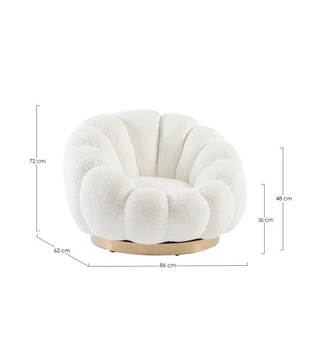 BIZZOTTO fotel obrotowy FLOREL biały