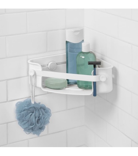 UMBRA półka narożna FLEX ADHESIVE biała