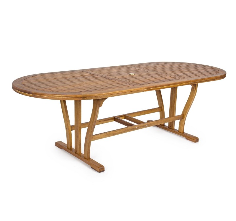 BIZZOTTO stół ogrodowy NOEMI 180-240      naturalny / rozkładany