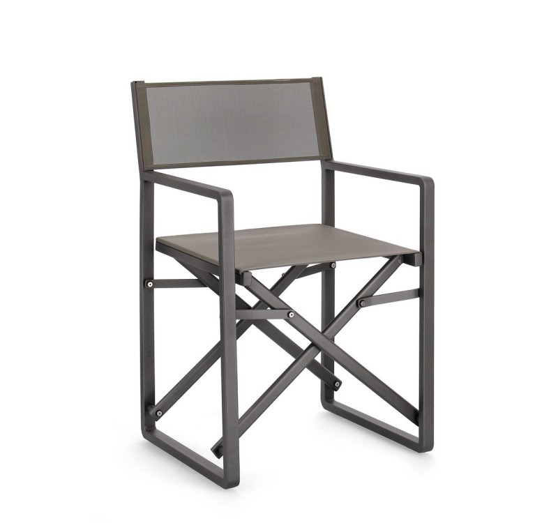 BIZZOTTO krzesło ogrodowe / reżyserskie   KONNOR szare