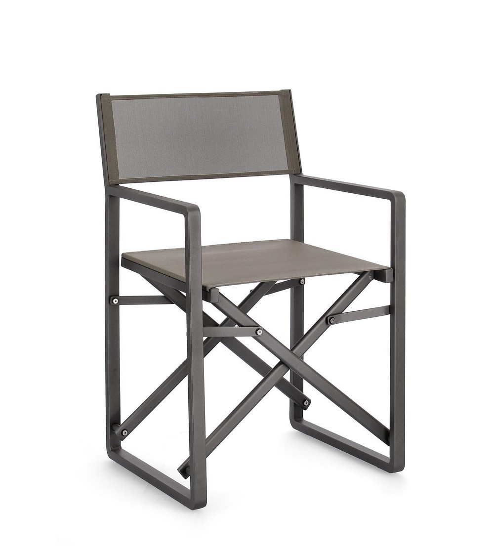 BIZZOTTO krzesło ogrodowe / reżyserskie   KONNOR szare