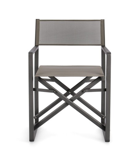 BIZZOTTO krzesło ogrodowe / reżyserskie   KONNOR szare