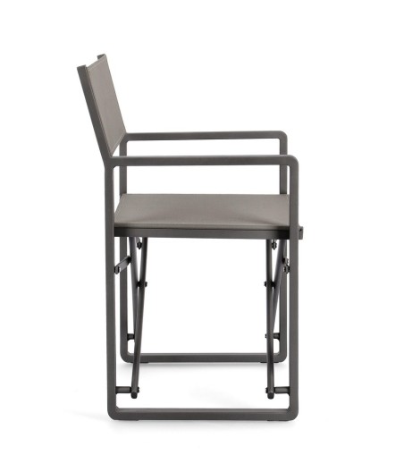 BIZZOTTO krzesło ogrodowe / reżyserskie   KONNOR szare
