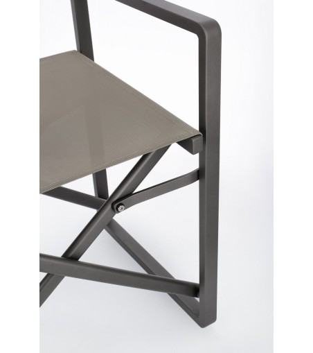 BIZZOTTO krzesło ogrodowe / reżyserskie   KONNOR szare