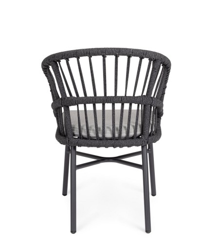 BIZZOTTO krzesło ogrodowe ODIVELAS        czarne