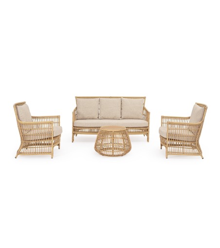 BIZZOTTO sofa 3-osobowa ogrodowa ADELMA   naturalna