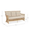 BIZZOTTO sofa 3-osobowa ogrodowa ADELMA   naturalna