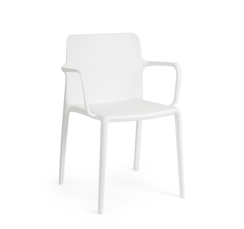 BIZZOTTO krzesło ogrodowe CHLORIS ARM     białe