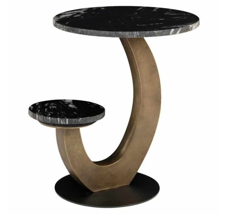 RICHMOND stolik TIBBY czarny / złoty