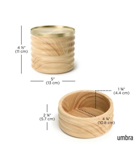 UMBRA organizer na biżuterię TESORA       złoty / jasnobrązowy