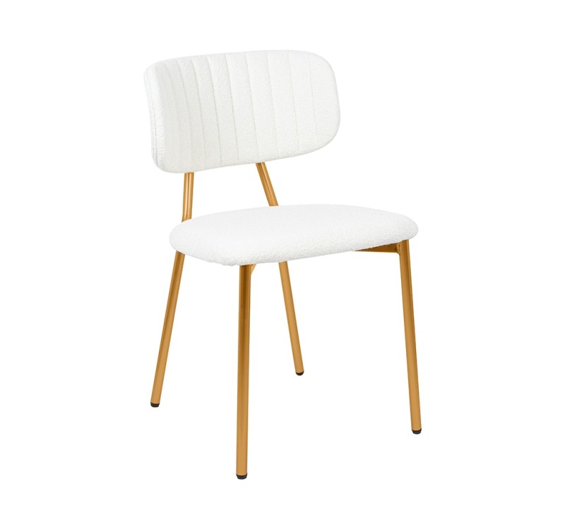 Krzesło FABIOLA BOUCLE białe