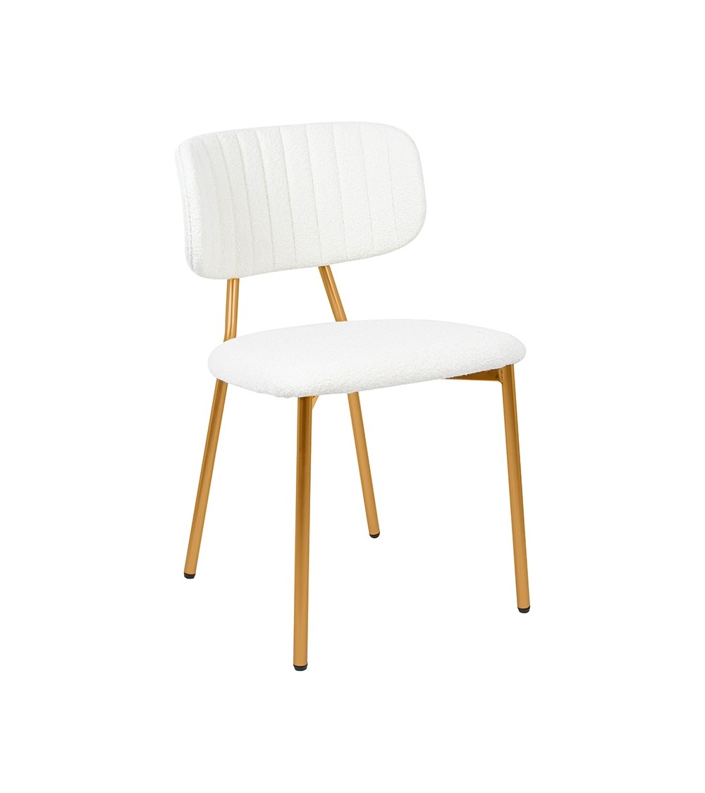 Krzesło FABIOLA BOUCLE białe