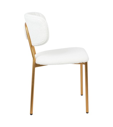 Krzesło FABIOLA BOUCLE białe