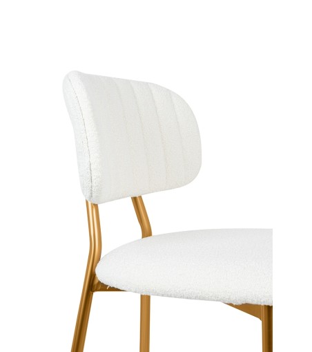 Krzesło FABIOLA BOUCLE białe