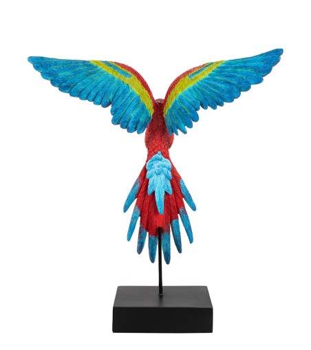 KARE dekoracja PAPUGA ROZŁOŻONE  SKRZYDŁA 52x61 cm czerwona / niebieska