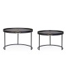 BIZZOTTO zestaw stolików kawowych ZEINA   ROUND czarny