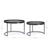 BIZZOTTO zestaw stolików kawowych ZEINA   ROUND czarny