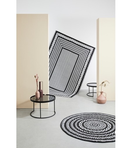 BIZZOTTO zestaw stolików kawowych ZEINA   ROUND czarny