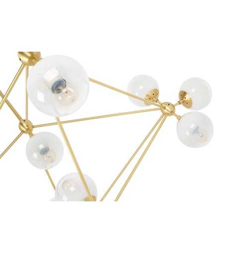 Lampa wisząca PLANETARIO 15 GOLD złota - klosze szronione