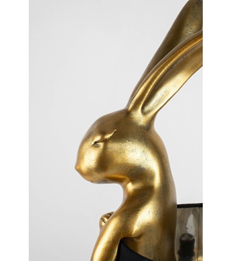 KARE lampa stołowa RABBIT 68 cm  złota / czarna