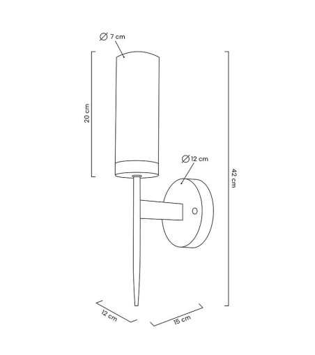 MOOSEE lampa ścienna TORCH złota