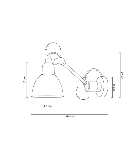 MOOSEE lampa ścienna FRANK czarna