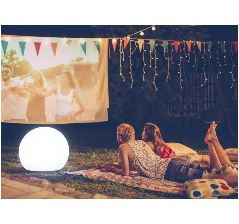 NEW GARDEN lampa ogrodowa BULY 30 CABLE biała