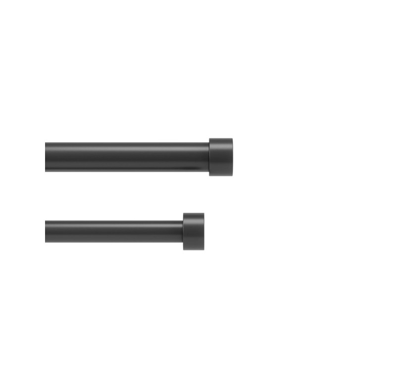 UMBRA podwójny karnisz CAPPA 168 305 cm szczotkowana czerń