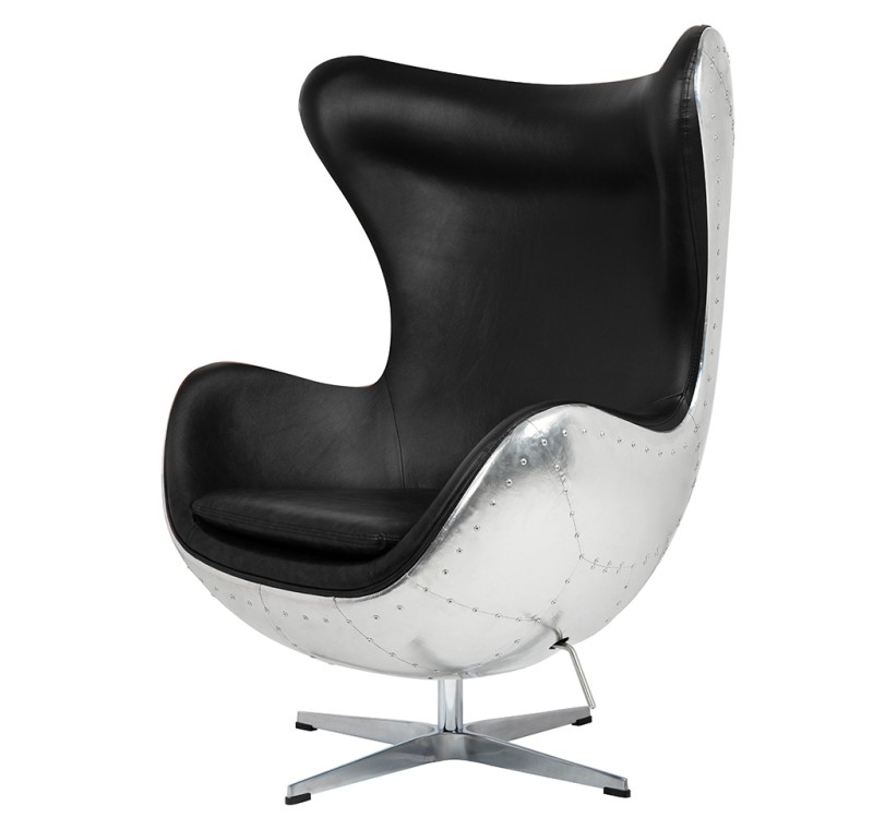 Fotel EGG AVIATOR PU czarny