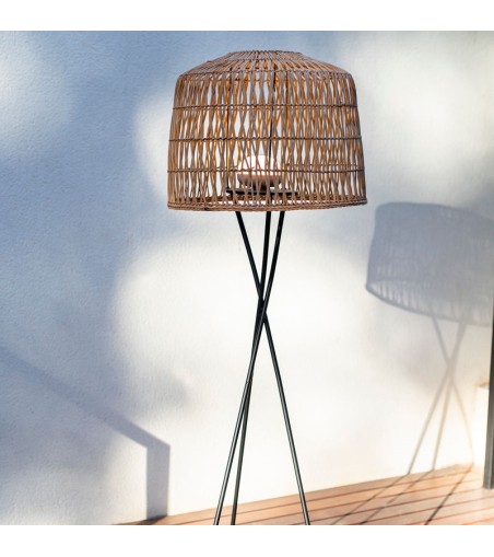 NEW GARDEN lampa podłogowa AMALFI 145 BATTERY NEGRO