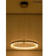 MOOSEE lampa wisząca SATURNUS 70 złota - LED, kryształ, stal szczotkowana