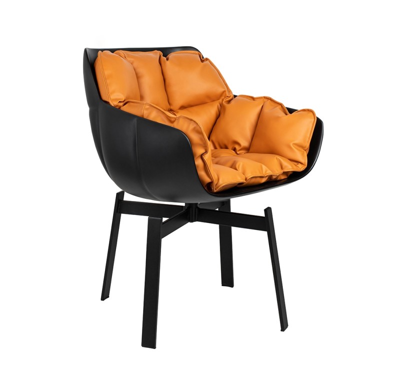 Krzesło obrotowe SHIBA brązowe / czarne