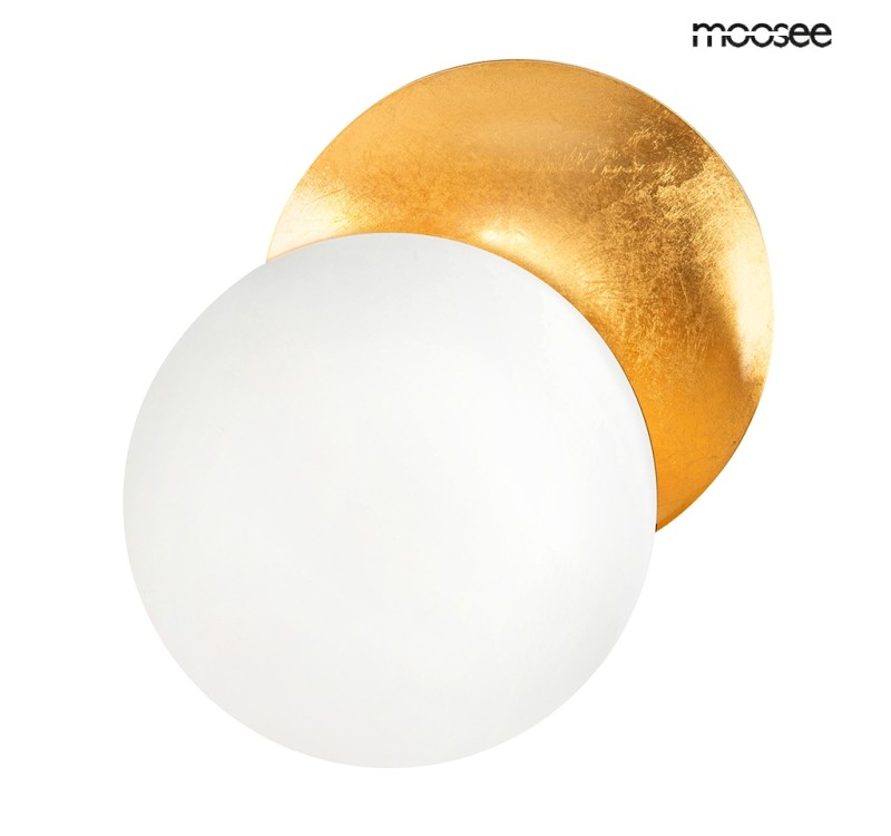 MOOSEE lampa ścienna ECLISE  złota / biała