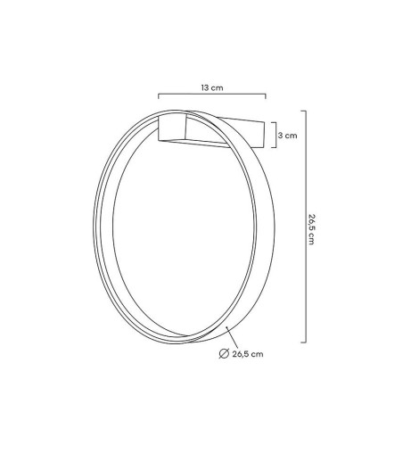 MOOSEE lampa ścienna CIRCLE WALL złota