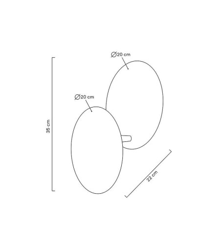 MOOSEE lampa ścienna ECLISE  złota / czarna
