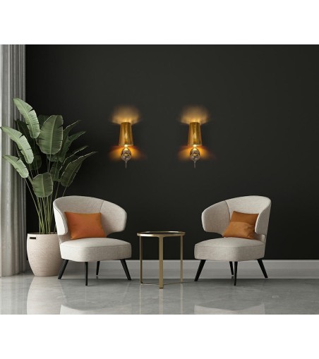 MOOSEE lampa ścienna QUEEN 15 złota