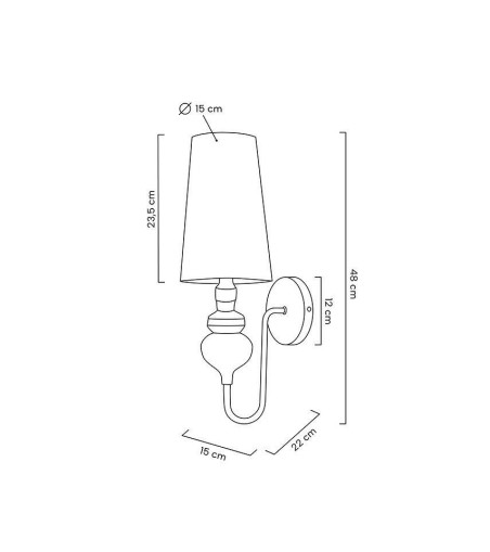 MOOSEE lampa ścienna QUEEN 15 złota