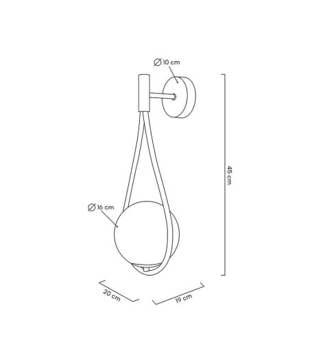 MOOSEE lampa ścienna ROMA złota