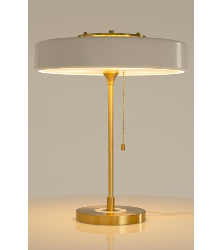 Lampa biurkowa ARTE biało-złota - aluminium, szkło