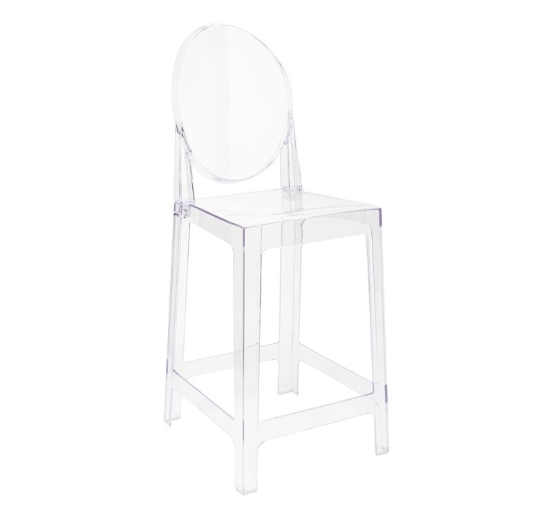 Krzesło barowe VICTORIA 65 cm transparentne
