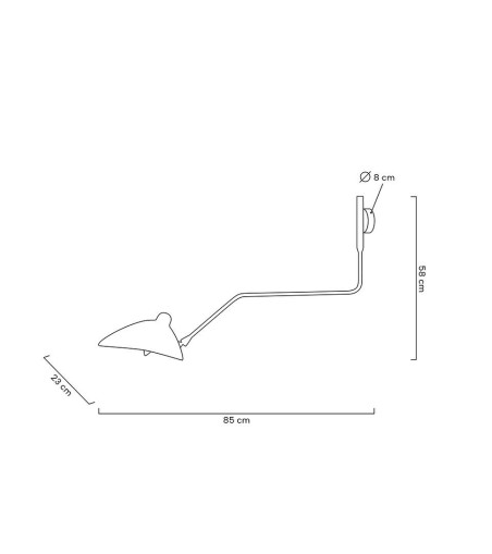 MOOSEE lampa ścienna RAVEN  - aluminium, stal węglowa