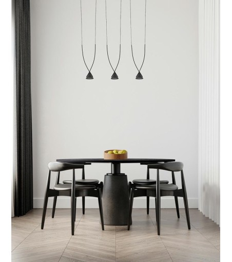 MOOSEE lampa wisząca ATLAS 3 czarna