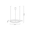 Lampa wisząca RING 40 srebrna - LED, stal polerowana
